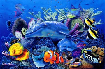 Fish Aquarium Painting - dolphin 2